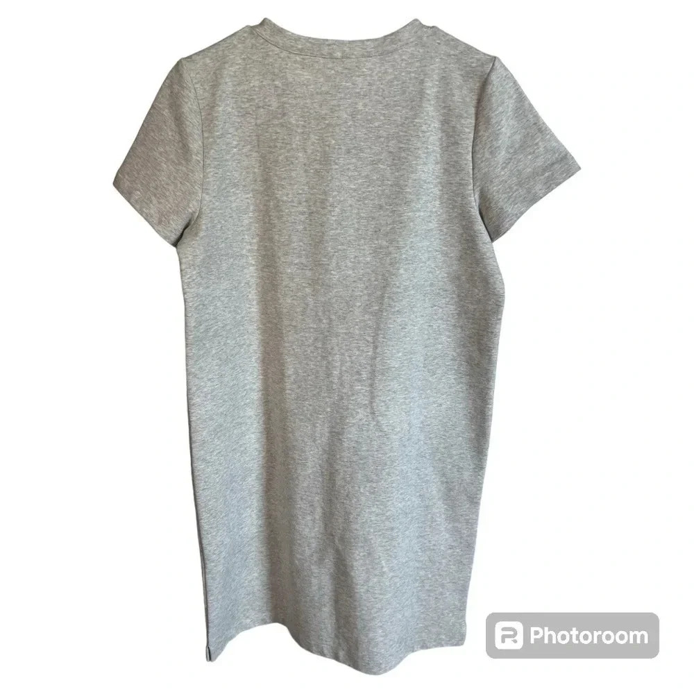 J. Crew Grey Lace-Up Knit Shirt Dress size Medium - Picture 3 of 4